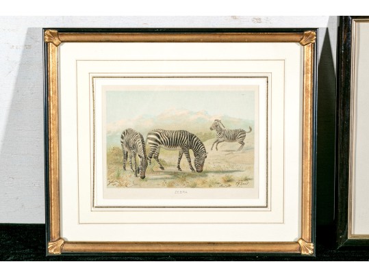 Assembled Collection Of Two Art Works With A Color Print 