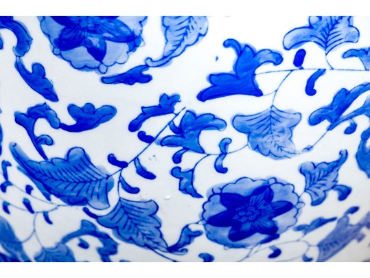 Chinese Blue And White Porcelain Jardiniere, 20th C. 