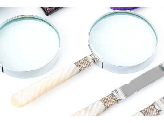 Collection Of Six Fine Vintage Personal And Desk Accessories