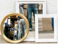 Delightful Group Of Three Framed Mirrors