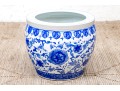 Chinese Blue And White Porcelain Jardiniere, 20th C. 