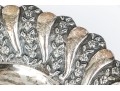 Mid-Century Egyptian .900 Silver Repousse Footed Bowl, 12.39 Ozt.