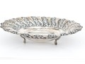 Mid-Century Egyptian .900 Silver Repousse Footed Bowl, 12.39 Ozt.