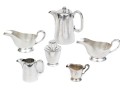 Collection Of Six Pieces Hotel Silver Table Wares, Including Walker & Hall Sheffield 
