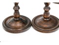 Collection Of 10 Antique Barley Twist Wood Candlesticks
