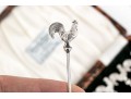 Set Of Six Sterling Silver Cockerel Cocktail Sticks, .835 Ozt.