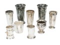 Collection Of Nine Vintage Silverplate Vases