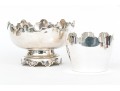 Two Fine Vintage Silverplate Monteith Bowls