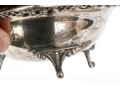 Two Compatible Vintage Egyptian Silver Footed Bowls, 9.87 Ozt. 