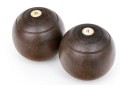 Pair Of Antique English Wood Lawn Bowling Balls