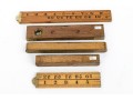 Group Of Six Vintage Drafting Implements With Levels And Rulers