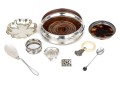 Collection Of Nine Assorted Tabletop Items, Assorted Metals (see Description)
