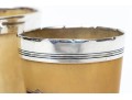 Group Of Three Vintage / Antique Silver Mounted Horn Cups 