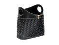 Vintage Black Woven Leather Bucket