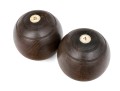 Pair Of Antique English Wood Lawn Bowling Balls