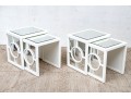 Set Of Four Stylish Mirrored Nesting Tables, Including Two Pairs