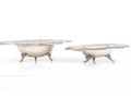 Two Compatible Vintage Egyptian Silver Footed Bowls, 9.87 Ozt. 