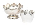 Two Fine Vintage Silverplate Monteith Bowls