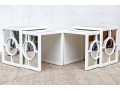 Set Of Four Stylish Mirrored Nesting Tables, Including Two Pairs