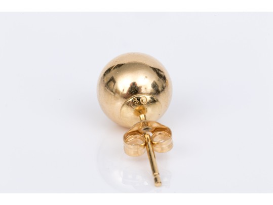 18k Yellow Gold Classic 7mm Ball Style Earrings