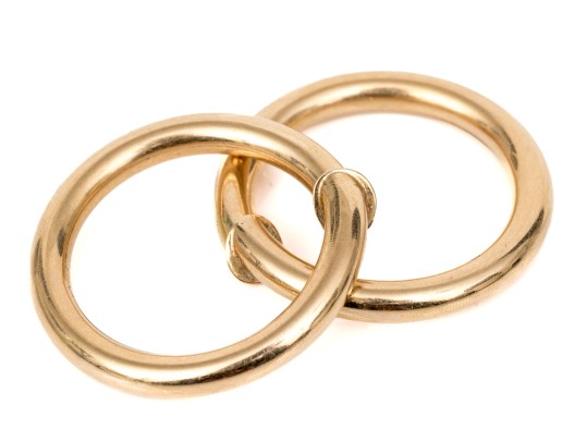 14k Yellow Gold Simple Round Tube Clip On Style Hoop Earrings