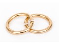 14k Yellow Gold Simple Round Tube Clip On Style Hoop Earrings