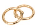 14k Yellow Gold Simple Round Tube Clip On Style Hoop Earrings