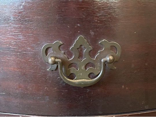 Antique Serpentine Secretary 