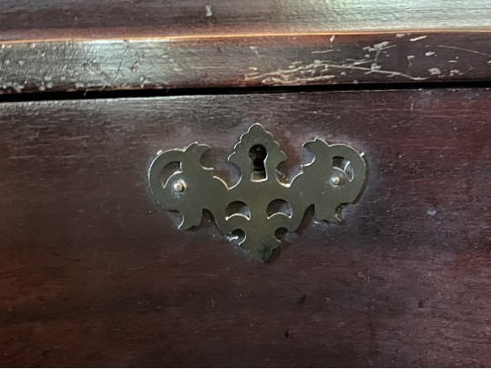 Antique Serpentine Secretary 