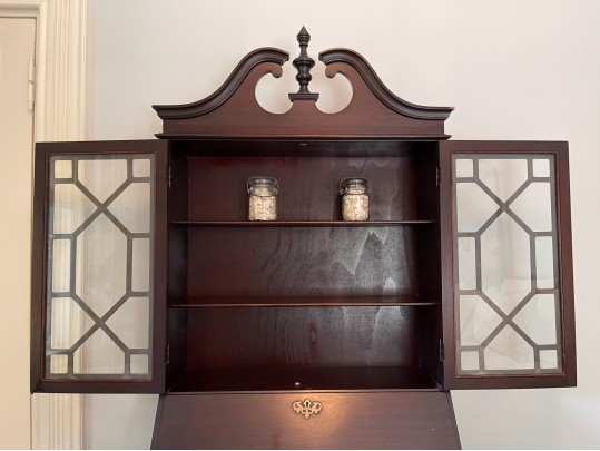 Antique Serpentine Secretary 