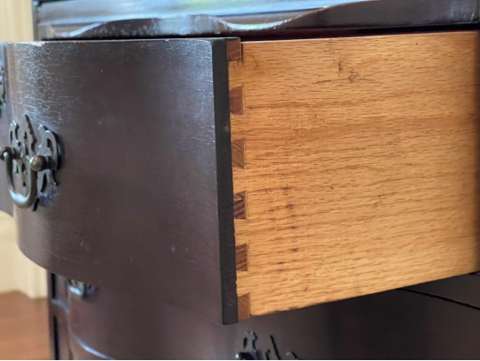 Antique Serpentine Secretary 