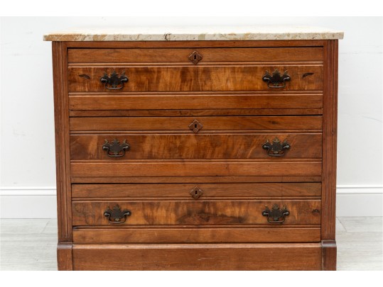 Vintage Eastlake Marble Top Chest