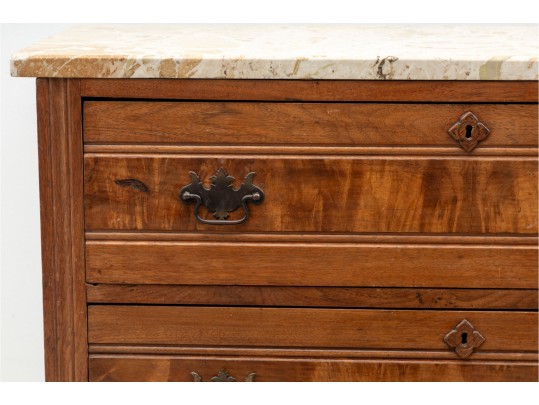 Vintage Eastlake Marble Top Chest