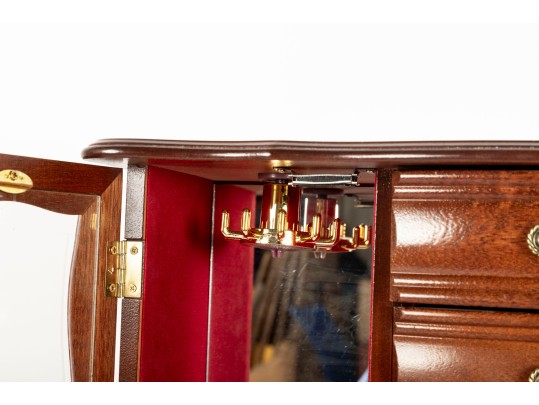 Vintage Wood Jewelry Armoire 