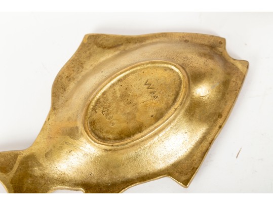 Pair Of Vintage Brass Fish Dishes