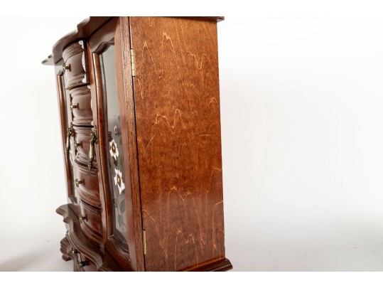Vintage Wood Jewelry Armoire 