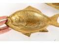 Pair Of Vintage Brass Fish Dishes
