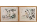 Duo Of Chinese Silk Paintings Of Beautiful Women