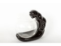 1989 Vandor Pelzman Design Ceramic Black Cat Fish Bowl Holder