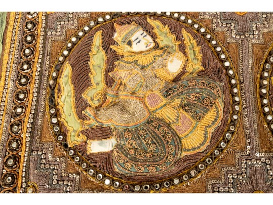 Vintage Burmese Kalaga Tapestry