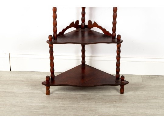 Victorian Mahogany Corner Shelf 