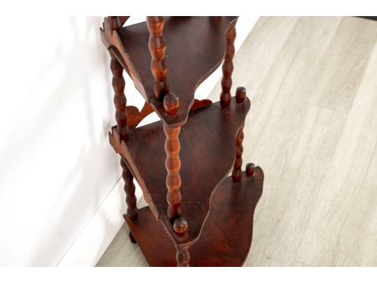Victorian Mahogany Corner Shelf 