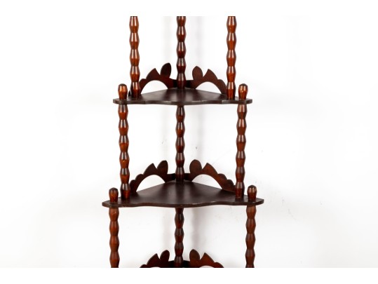 Victorian Mahogany Corner Shelf 