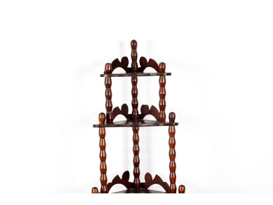 Victorian Mahogany Corner Shelf 