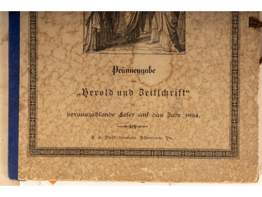 Antique German Prayer Book And Engravings