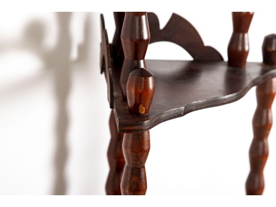 Victorian Mahogany Corner Shelf 