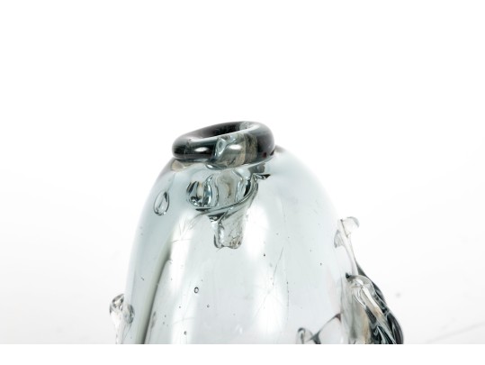 Hand-Crafted Blown Glass Vase