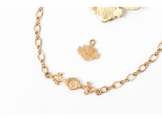 10k Yellow Gold Fun Collection Of Harley Davidson Themed Jewelry Pieces