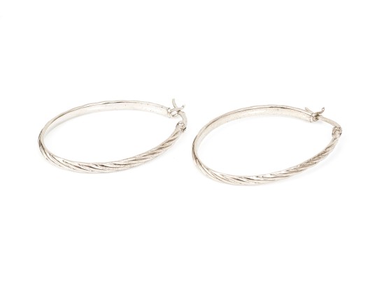 Sterling Silver Assorted Collection Of Hoop Earrings