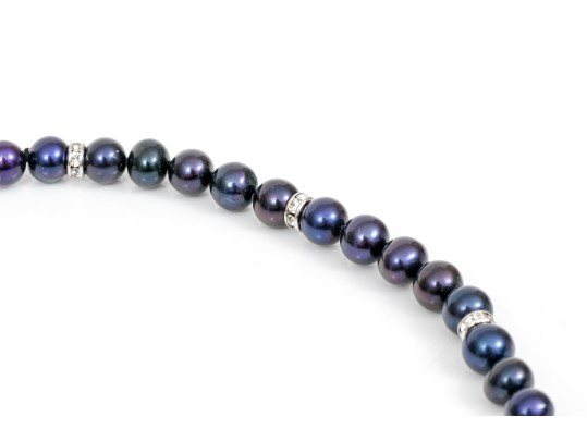 Fun Lot Of Cultured Black Freshwater Pearl Necklace And Bracelets, With A Hematite Necklace